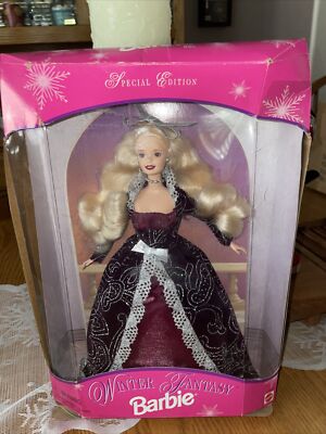Brand New In Box Winter Fantasy Barbie 1996 Blonde Special Edition Mattel 17249