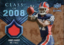 James Hardy (Bills)  2008 UD Icons Gold Event-Used  Jersey SP 56/75 Mint+