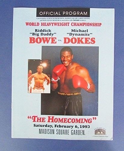 Riddick Bowe Michael Dokes Official Program February 1993 122152