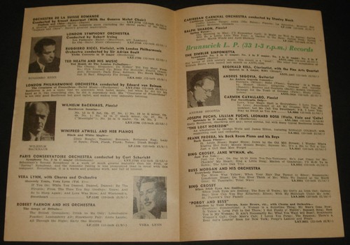 DECCA RECORDS AUSTRALIA 1954 DECEMBER SUPPLEMENT CATALOGUE 33s & 78s - Bild 2 von 3