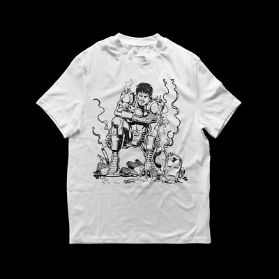 Iron Man Vs Dr.Doom Front and Back T Shirt Marvel MCU White Crew Neck T-Shirt