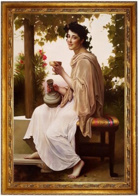 Ölbild Bacchantin, William Adolphe Bouguereau HANDGEMALT, Gemälde F: 60x90cm