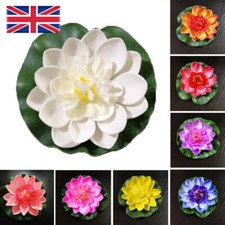 5pcs Artificial Lotus Water Lily Flower Floating Pool Pond Eternal Plant UK