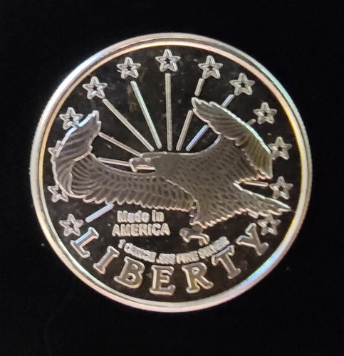 Liberty Eagle Mint Made in USA Engrave Bullion-999 Silver 1 Oz Ounce Round Coin