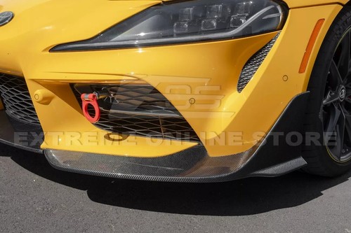3 Pcs Bumper Lip Front Carbon Fiber Splitter For 20-Up Toyota GR Supra MK5 A91 - Picture 8 of 23