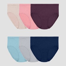 Fruit of the Loom Women's 6pk Relaxing Comfort Briefs - 6: Modal Blend, Tagless