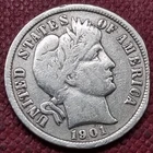 1901 S Barber Dime 10c Fine High Grade #100766