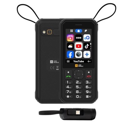 Rugged Phone with 4G Dual SIM for T-Mobile, Mobile Hotspot/Cloud App/Flashlight