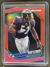 2025 Panini Prizm Black Ray Lewis Red #/299 Ravens