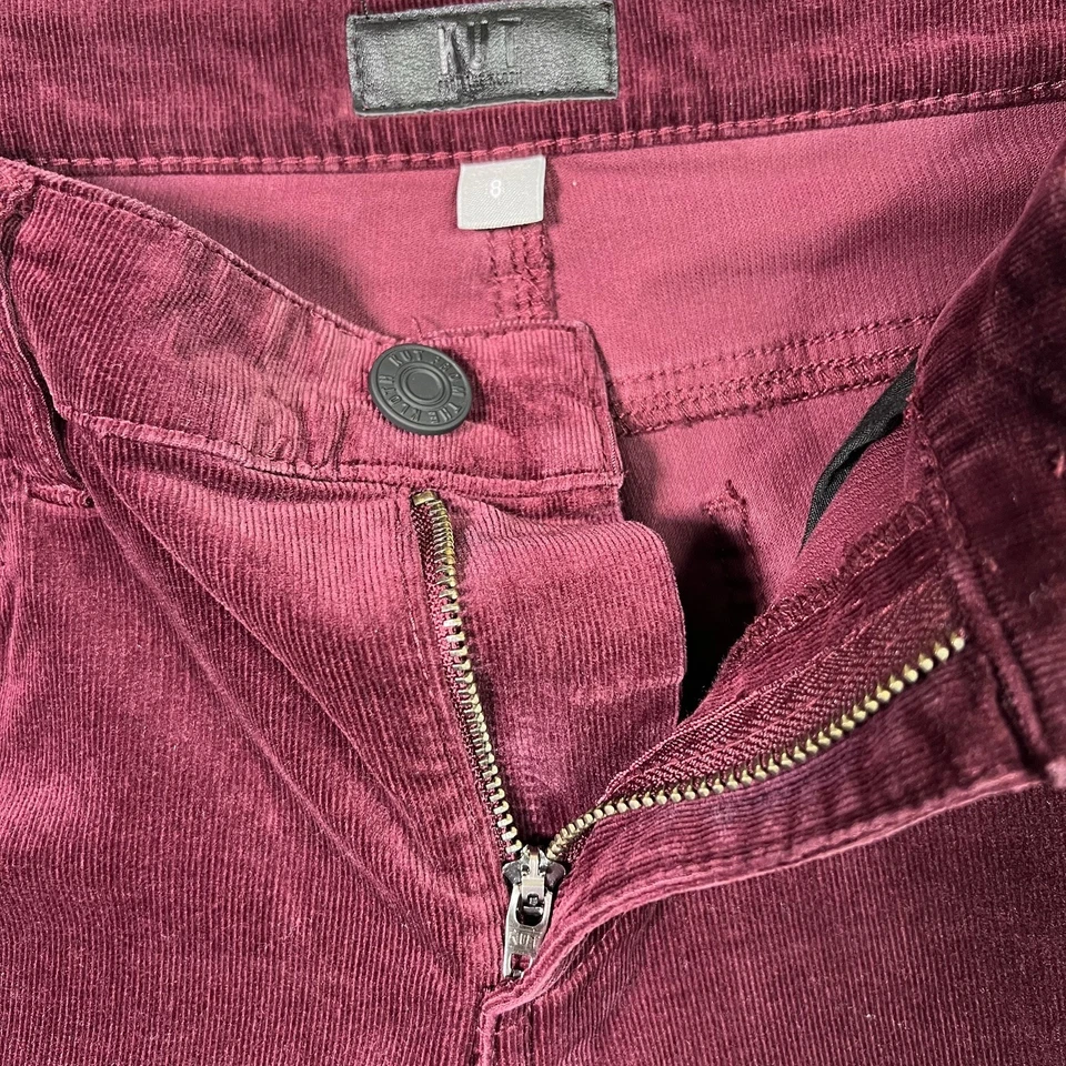 Kut From The Kloth Karen Baby Bootcut Corduroy Pants Women's Burgundy Size 8 - Image 3 of 4