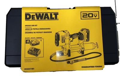 DEWALT DCGG571M1 20V GENUINE! Cordless 10,000 PSI Variable Speed Grease Gun Kit