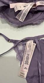 Victoria&rsquo;s Secret DREAM ANGELS Bra & Panty Set Purple Lace 36D/Medium NWT