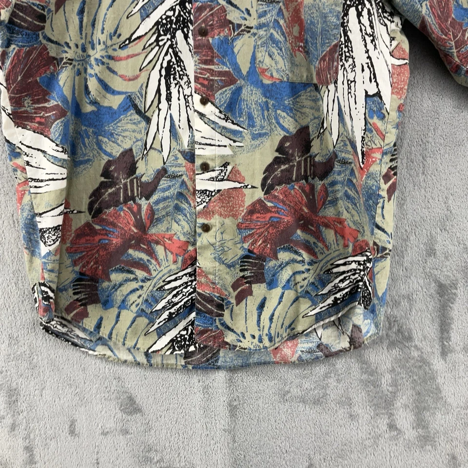 Camisa De Colección Berkley Concept WW Para Hombres Mediana Hawaiana Botón Floral Hecha en EE. UU. Foto 4 de 4