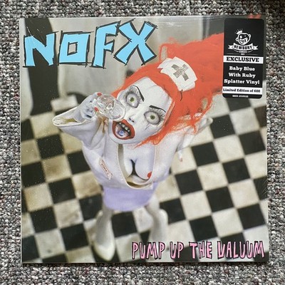 NOFX Pump Up The Valuum Baby Blue + Ruby Splatter Newbury Comics Vinyl /600 RARE