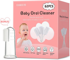 62PCS Baby Tongue Cleaner, Baby Oral Cleaner Newborn Baby Toothbrush,Disposable
