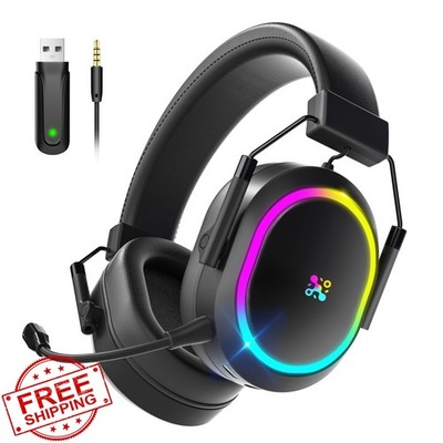 Taiahiro RGB Black Wireless Gaming Headset Mic