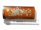 Vintage Vietnam Rosewood And Floral Mother Of Pearl Inlay Pencil Box — photo 9