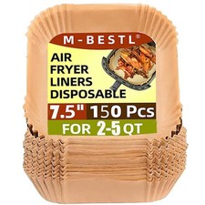 7.5 Inch Air Fryer Parchment Paper Liners Square,150 7.5"Square-150pcs, Wood