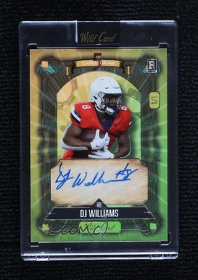 2024 Wild 5 Card Draw Green/Gold Crosslight Lazers Foil 1/1 DJ Williams Auto 0dz