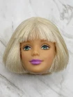 Vtg. Barbie Head- Platinum Blonde Bob Pilot  1999 Career Barbie B16