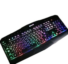 Red Dragon Wired Gaming Keyboard Model S101-BA-2 Rainbow Backlit TESTED WORKS