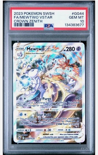 2023 Pokemon Crown Zenith #GG44 Mewtwo Vstar PSA 10