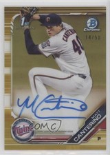 2019 Bowman Draft Chrome Pick Gold Refractor 14/50 Matt Canterino Auto w5p