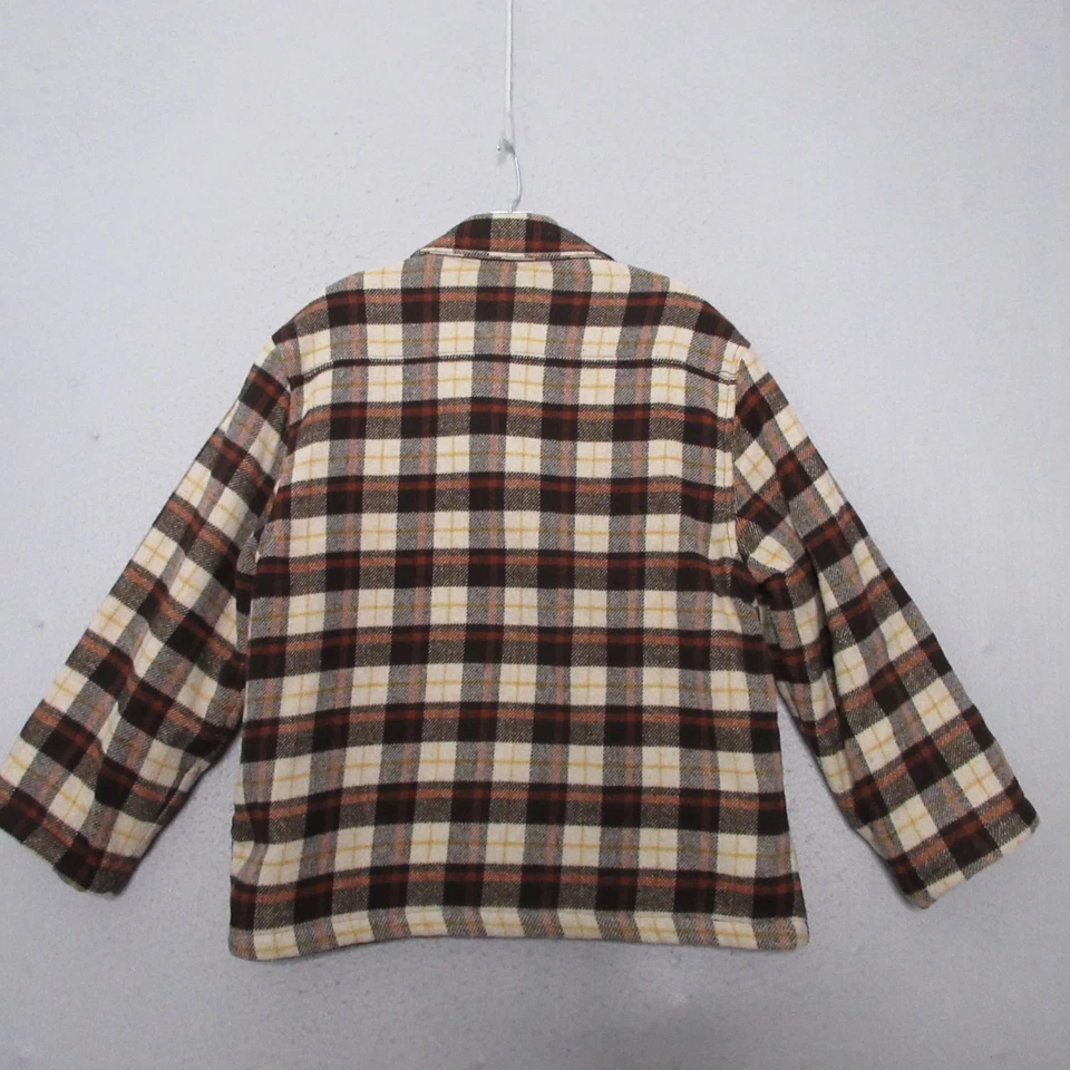 Chaqueta de Colección American Eagle Marrón Mezcla de Lana a Cuadros Preppy Grunge Y2K Heritage Foto 2 de 4