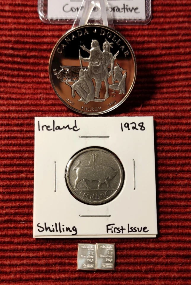 LOT 1990 Canada Dollar, 1928 Ireland, Switzerland SILVER 0.56oz ASW | FREE SHIP - Image 3 of 4