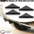 4X Carbon Fiber Lower Rear Body Bumper Diffuser Shark Fin Kit ABS Spoiler Sturdy