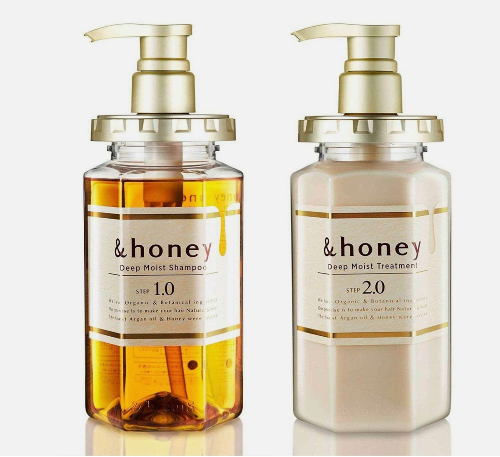 &honey Deep Moist Hair Shampoo & Treatment Set Step 1.0 & 2.0 (FREE SHIPPING)