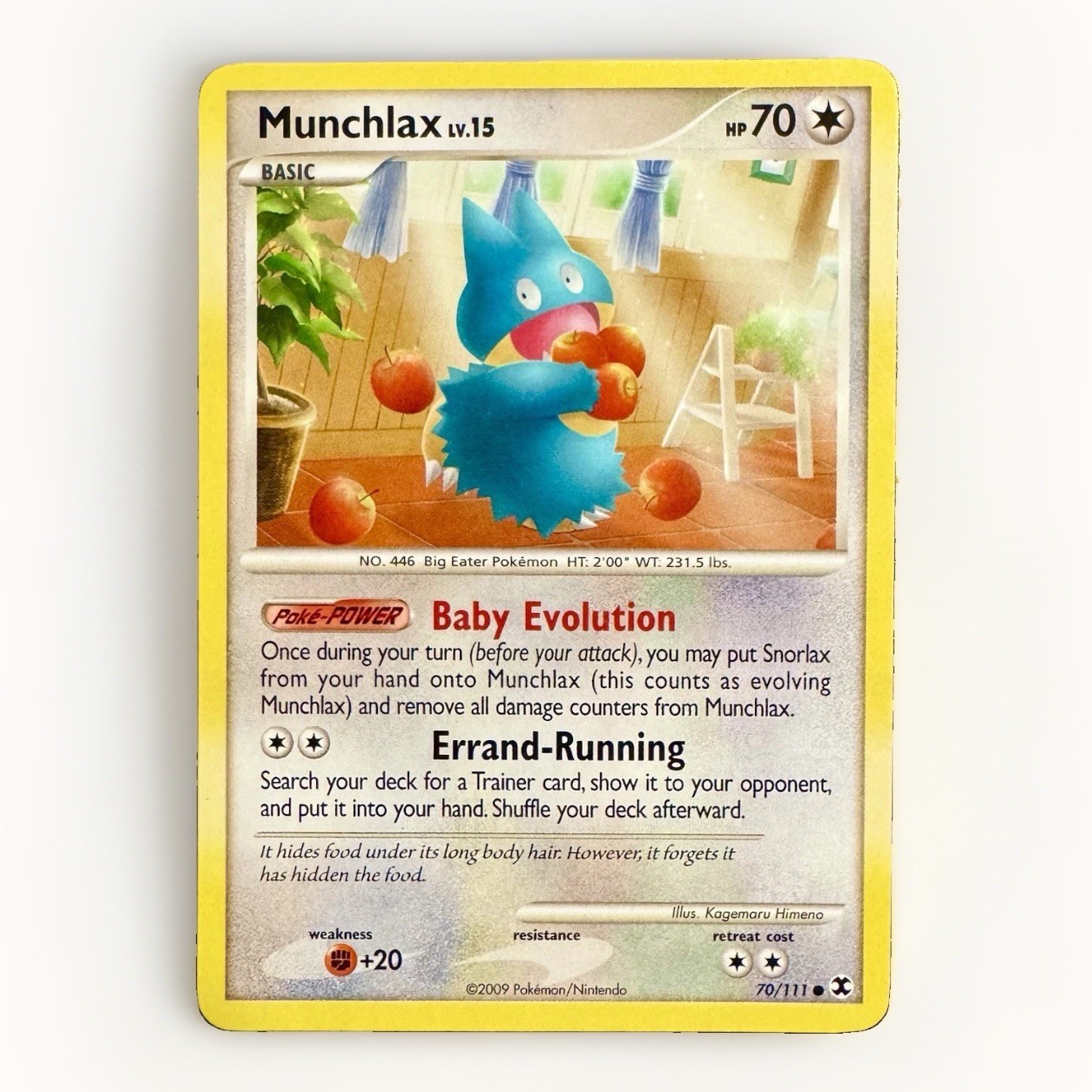 The Pokémon Company Munchlax 70/111 Rising Rivals Common Reg Eng 2009 HP70