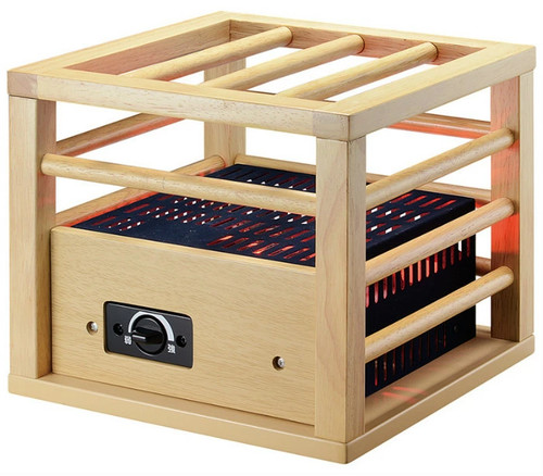 Mini Kotatsu for 1 person Square wooden electric heater 100V 26.5X26.5XH22.6 New - Picture 7 of 7