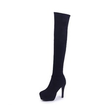 Long Leg Over The Knee Boots Autumn and Winter Suede Super High Heels High