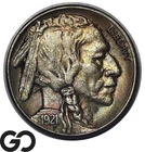 1921-S Buffalo Nickel, Seldom Seen This Nice, Choice AU RARE Key Date!
