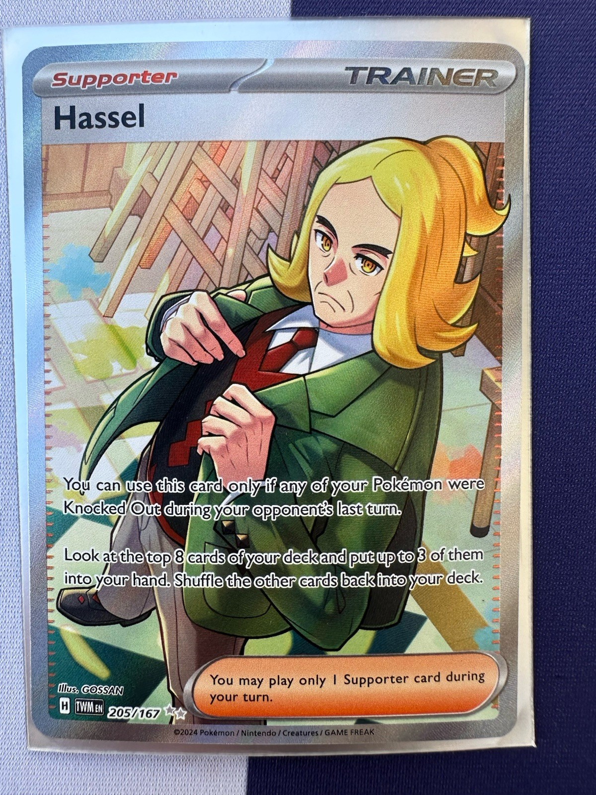 Hassel 205/167 Pokemon 2024 : Twilight Masquerade Holo Nm