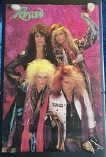 POISON 1987 Group Poster Glam Metal Rock Funky Neil Zlozower #3110 Vintage