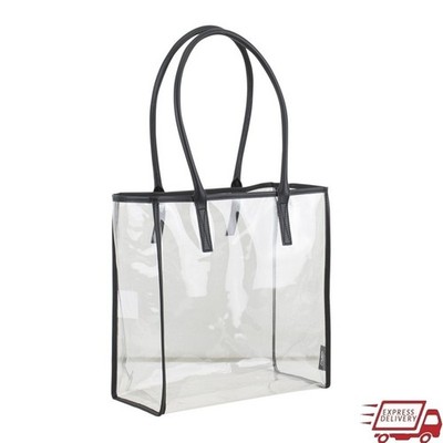 Clear Security Tote Bag Stadium Approved Lightweight Durable PVC Everyday Use