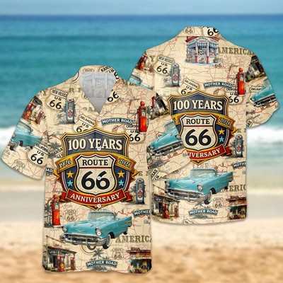 100 Years Anniversary 1926-2026 American Road Hawaiian Shirt Aloha
