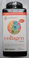Youtheory Collagen + Biotin 390 tablets (EXP 04/27)