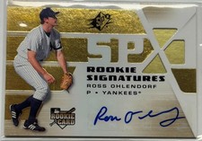2008 Upper Deck UD SPx Gold Rookie Signatures Auto Ross Ohlendorf #129 Yankees