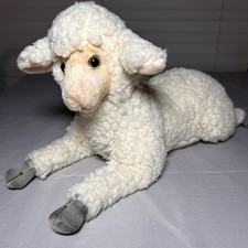 Hansa REALISTIC WOOLY TEXTURE Laying Lamb, 16  Sheep Lamb