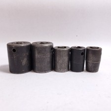 Snap-on 5 pc. 1/2 Drive Impact Sockets 1  15/16 11/16 9/16 1/2