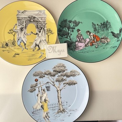 Wedgwood Sheila Bridges Set of 3 Accent Plate Box 20cm/7.9'' Blue Green Yellow