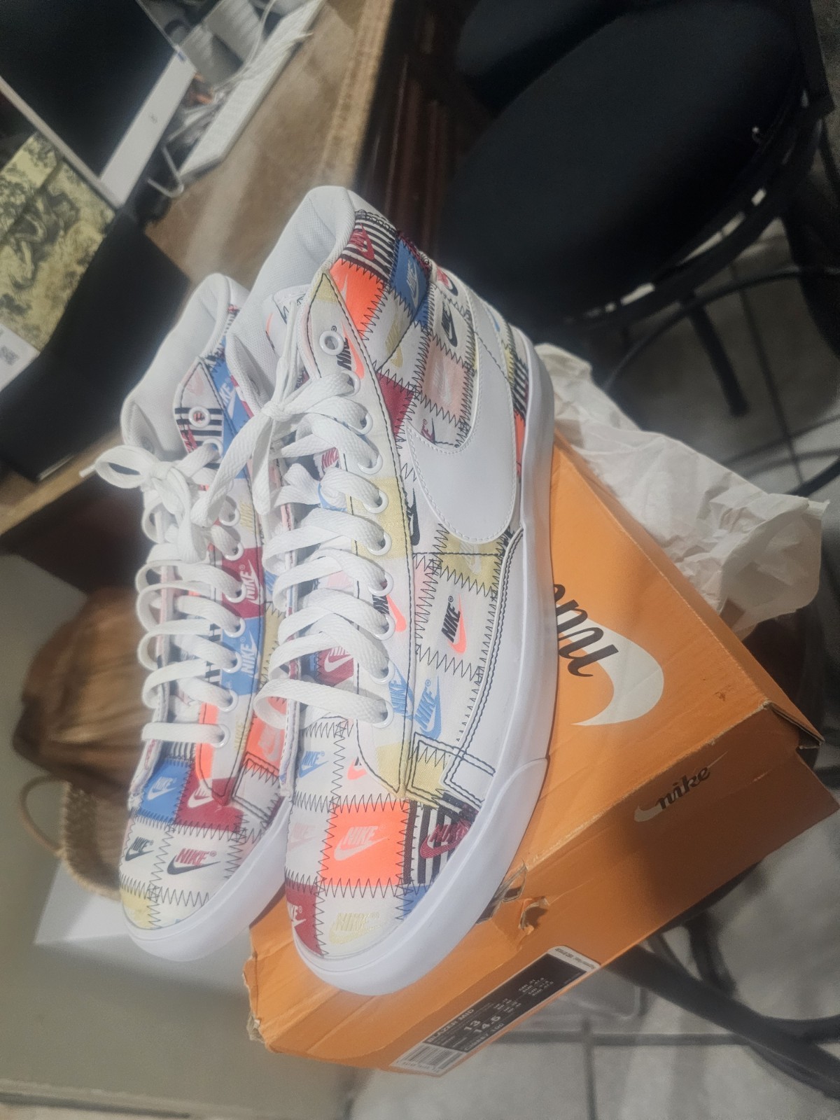 Size 13 Nike Blazer Mid Patchwork - image 10