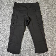 Athleta Black Capri Leggings Cropped Pocket Workout Athleisure Women's Small