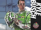 SIGNED 2017 KYLE BUSCH "INTERSTATE BATTERIES JGR" #18 NASCAR SPRINT CUP POSTCARD