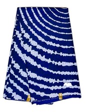 African Print Fabric/ Ankara - Shades of Blue, Bahari Wave' YARD or WHOLESALE