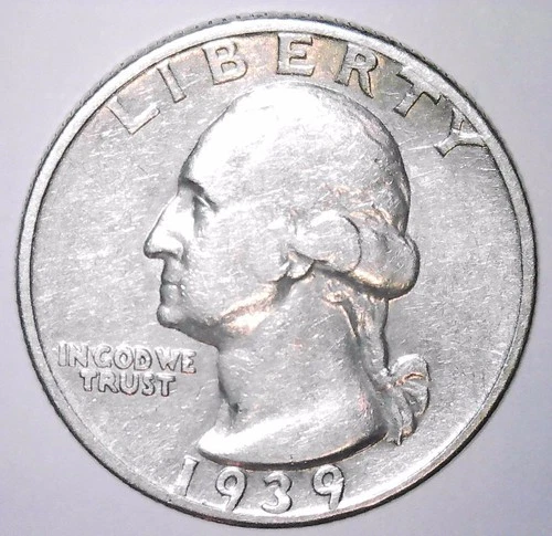 1939-S Washington Quarter  AU - Actual Coin