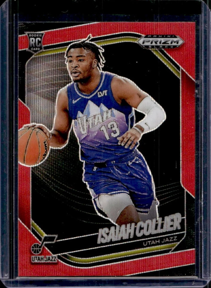 2024-25 Prizm Black Isaiah Collier RC Ruby Wave Prizms Rookie #32 Jazz